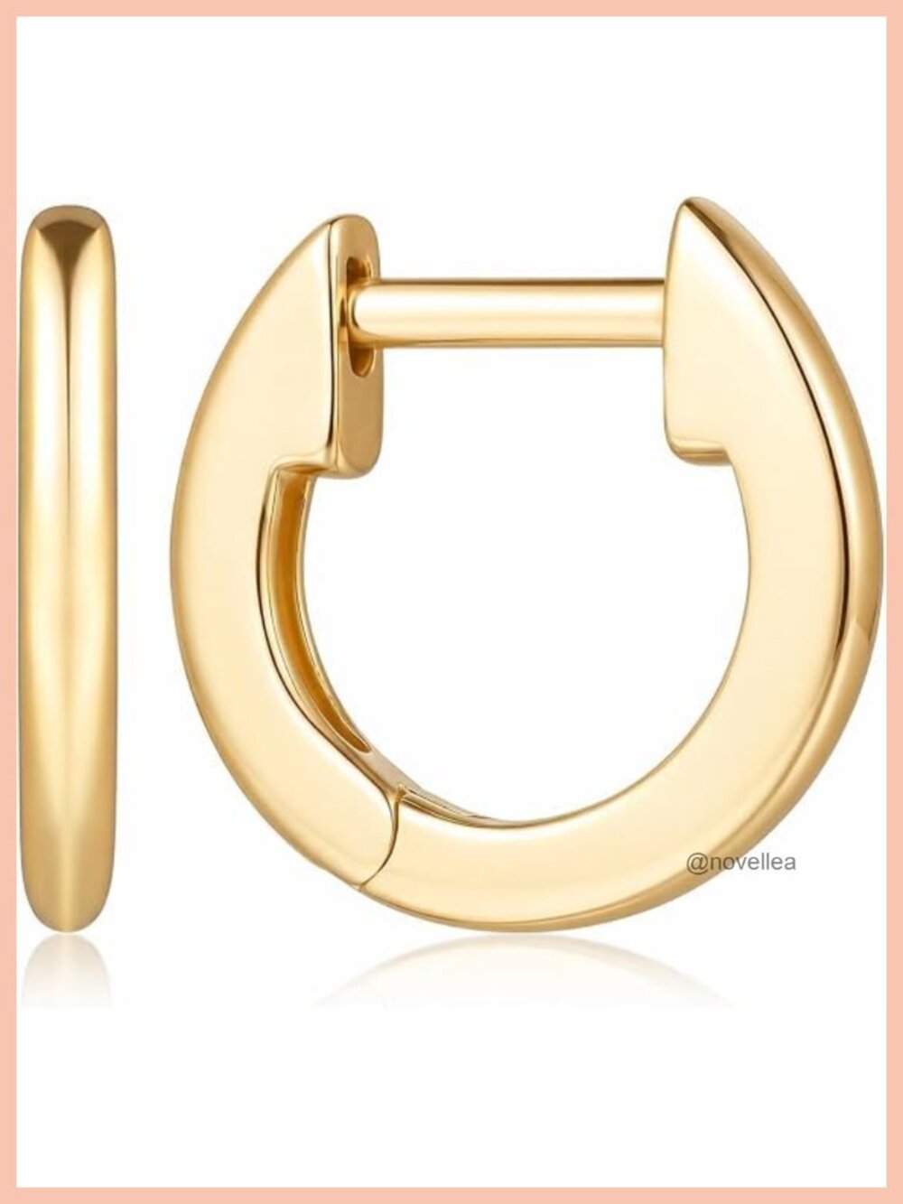14K Gold Hoop Earrings Women Minimalist Small Huggie
